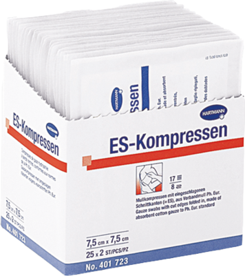 ES-KOMPRESSEN steril 7,5x7,5 cm 8fach