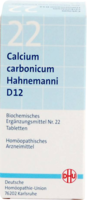 BIOCHEMIE DHU 22 Calcium carbonicum D 12 Tabletten