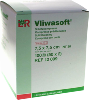 VLIWASOFT Schlitzkompressen 7,5x7,5 cm steril 4l.